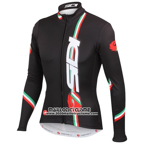 2014 Maillot Ciclismo Castelli SIDI Noir et Rouge Manches Longues et Cuissard